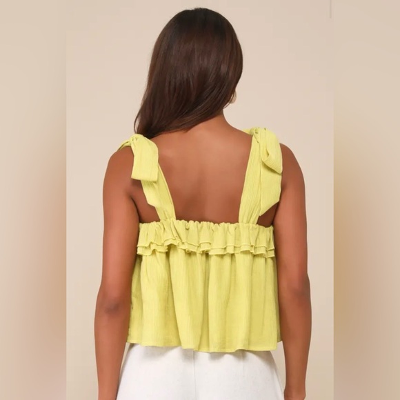 Lulu's Lemon Ruffle Blouse - Picture 3 of 7